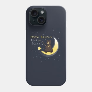 Moon Bears Fish for Stars Phone Case