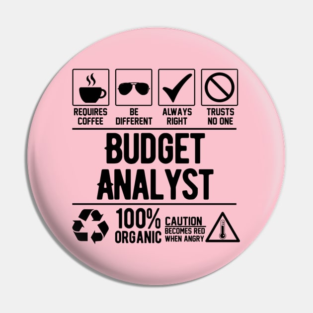 Budget Analyst Job (black) Pin by Graficof