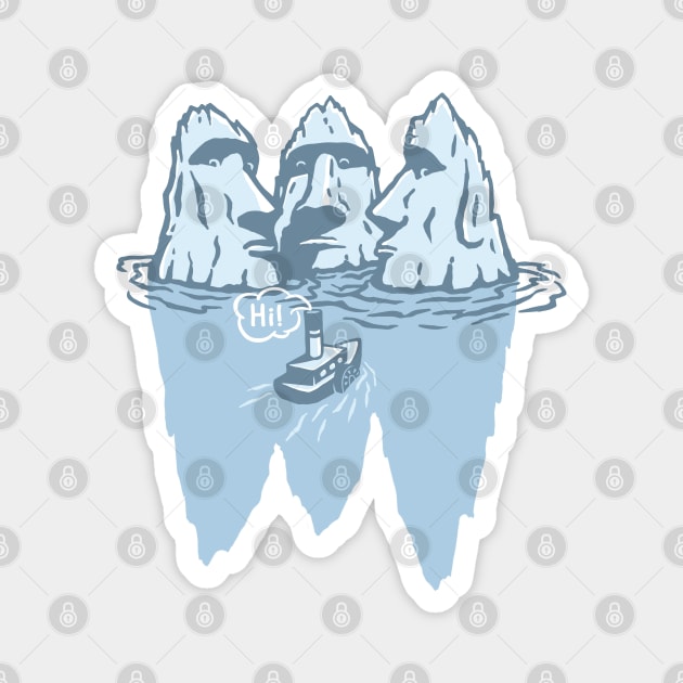 THREE ICEBERGS Magnet by gotoup