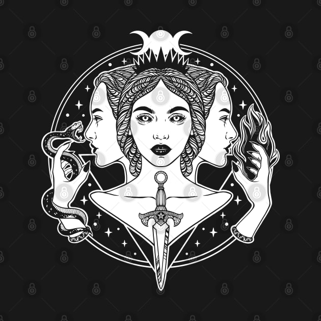 Hecate triple goddess by OccultOmaStore