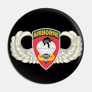 Airborne Badge - 555th Parachute Infantry Bn - SSI X 300 Pin