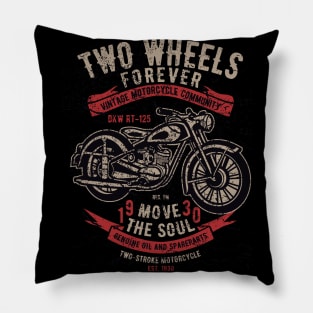 Two Wheels Forever Tazzum Pillow