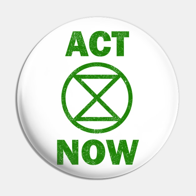 ACT NOW Extinction Rebellion Pin by PaletteDesigns