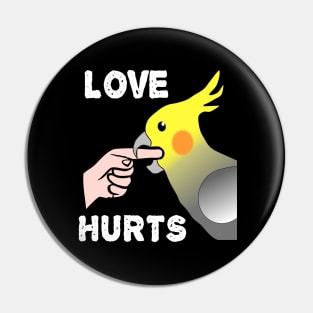 Love Hurts Cockatiel Male Parrot Biting Pin