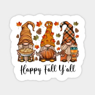 Pumpkin Gnomes Fall Autumn Cute Halloween Thanksgiving Funny Shirt Magnet