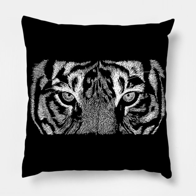 Hand drawn Tiger Pillow by jitkaegressy