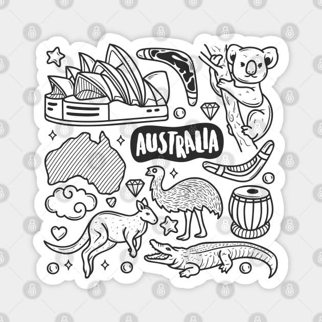 Australia Abstract Magnet by Mako Design 