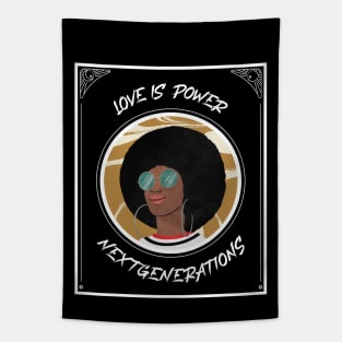 Love Black Coffee Afro Power Tapestry