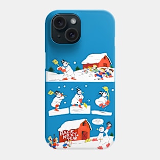 Back Next Year Snowman Winter Retro Vintage Comic Phone Case