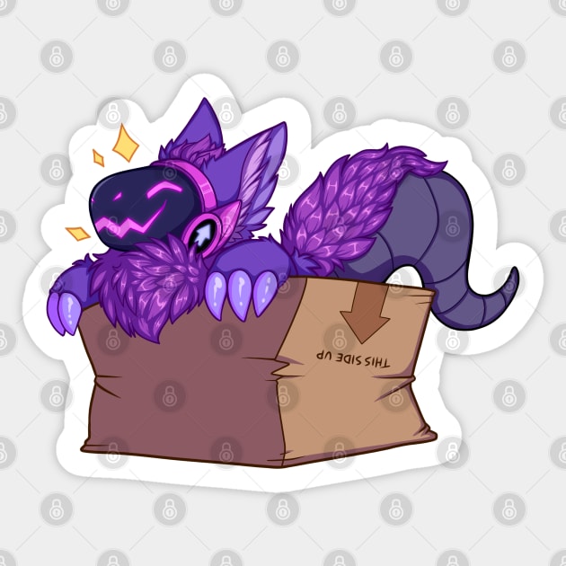 Protogen - Insert Batteries Here - Blue/Purple | Sticker