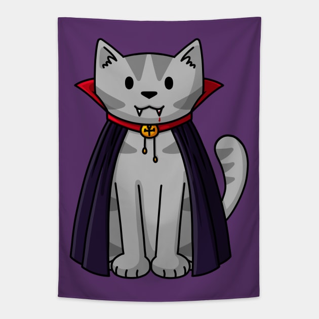 Vampire Cat Tapestry by Doodlecats 