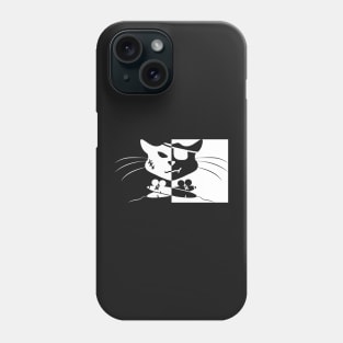 Jolly Roger Pirate Black Cat Crossbones (Cross Mice) Pattern Phone Case