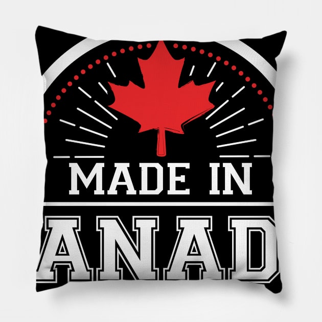 Made in Canada pride Useh flag rocky mountains Pillow by Caskara