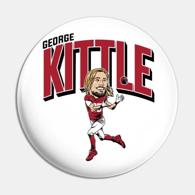 George Kittle Caricature Pin by Chunta_Design