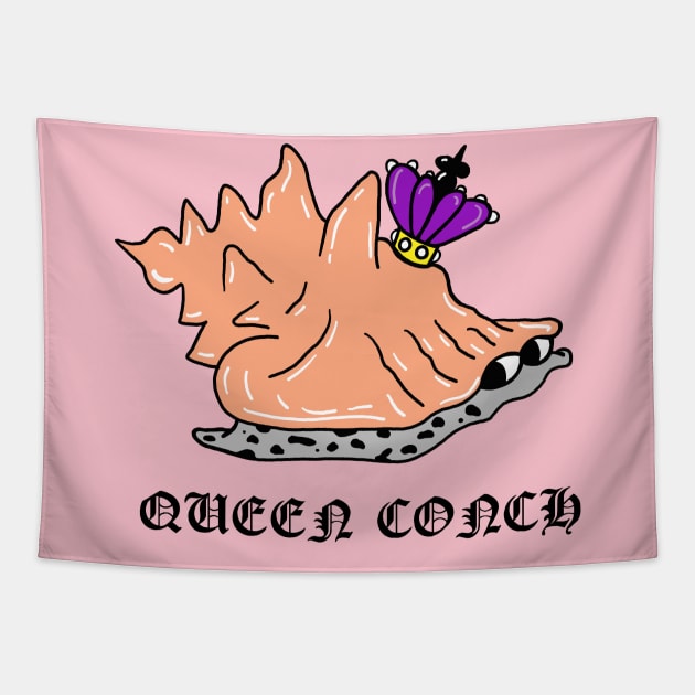 Queen Conch Snail Tapestry by SNK Kreatures