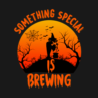 Halloween costume Something Special is Brewing Pregnant Pumpkin T-Shirt