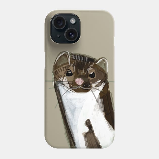 Sweet Stone Marten ( Martes foina ) Phone Case by belettelepink