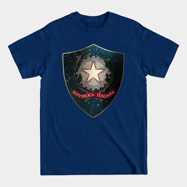 Discover Italy Coat of Arms and Starry Nights Shield - Italy - T-Shirt