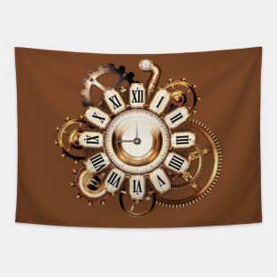 Alarm Clock - Steampunk,Cyberpunk Tapestry