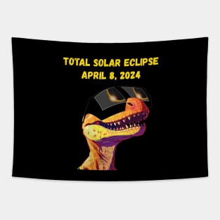 Total Solar Eclipse Grunge Dinosaur Tapestry