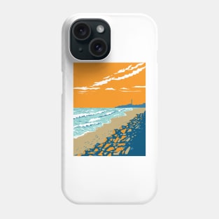 North Ponto Beach in South Carlsbad State Beach California WPA Poster Art Phone Case