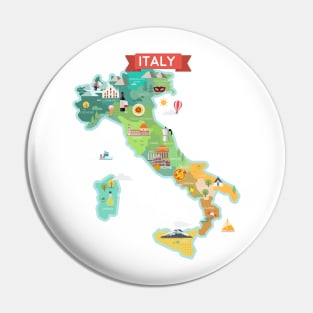 Map of Italy Pin