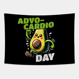 Avocardio Running Sport Workout Avocado Tapestry