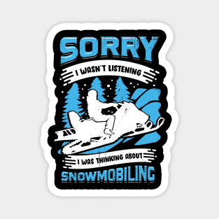 Snowmobiling Motor Sled Snowmobiler Gift Magnet