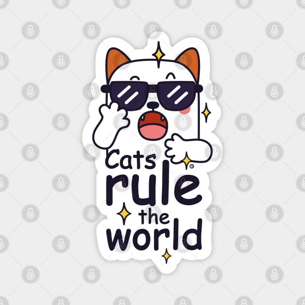 Cats rule the World Magnet by Yurko_shop