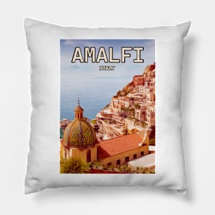 Italy Amalfi Retro Vintage Travel Souvenir Pillow