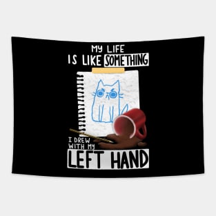 Left Hand Drawing Tapestry