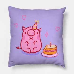 Pig with a cake Pillow