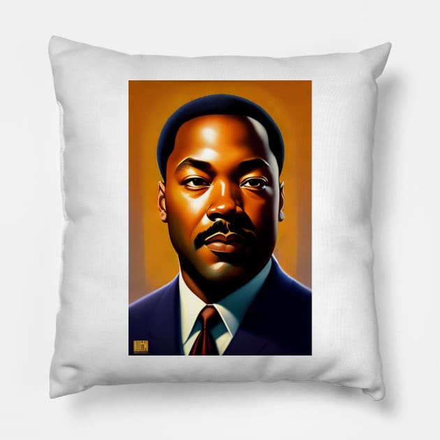 Black History Month Martin Luther King Jr Pillow by Fun and Cool Tees