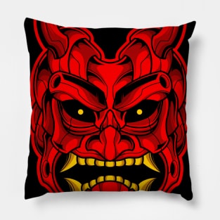 RED DEMON SANURAI MASK Pillow