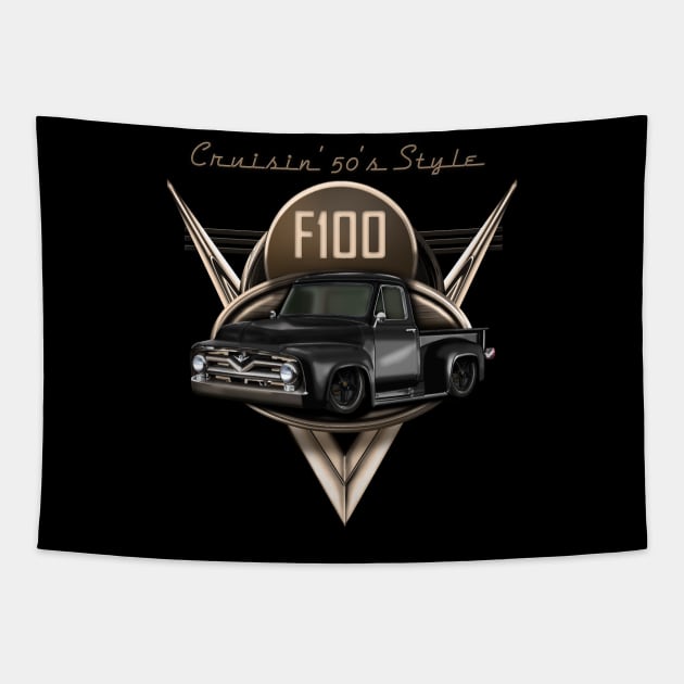 F100 Custom Truck Tapestry by hardtbonez