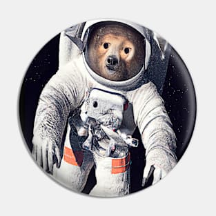 Space Walking Bear Pin