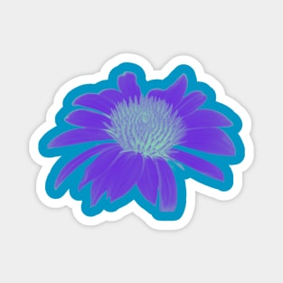 Neon Purple Daisy Magnet