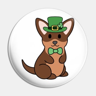 St Patrick Brownand Tan Chihuahua Pin