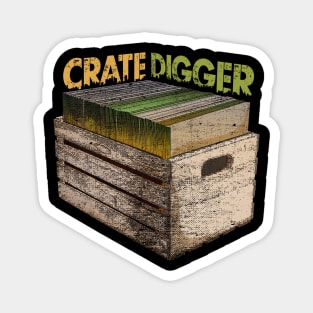 Crate Digger Vinyl Collector Magnet