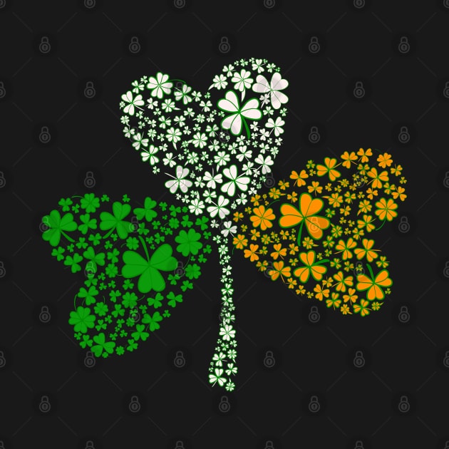 Irish Flag for Ireland Fans Shamrock Pattern St Patrick's Day by Mewzeek_T