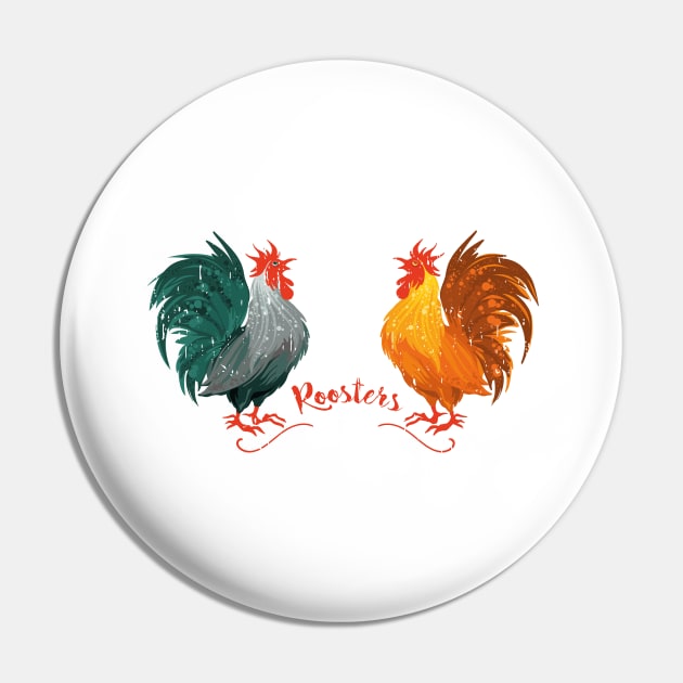 rooster Pin by Sasaku