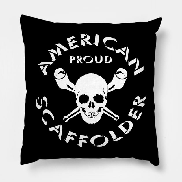 Proud American Scaffolder Pillow by Scaffoldmob