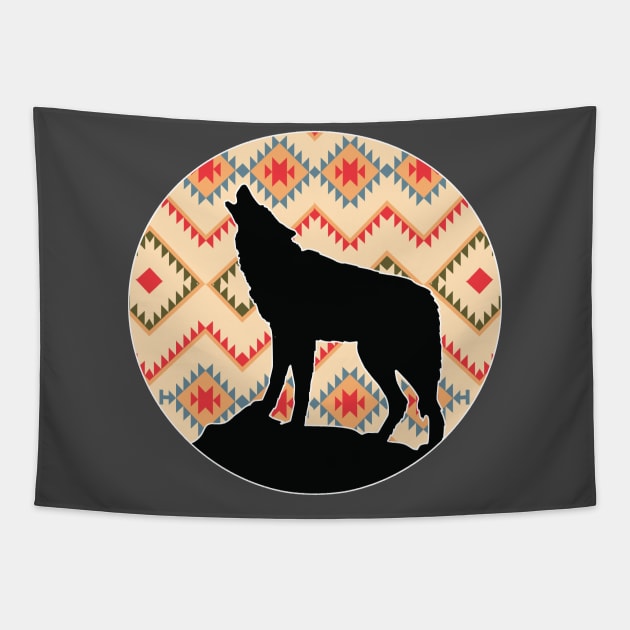 Wolf Pattern - 4 Tapestry by Brightfeather