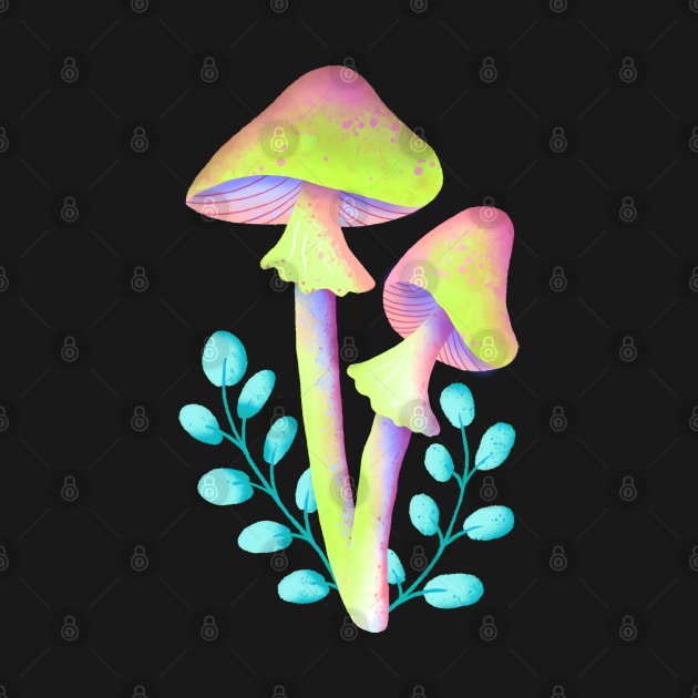 Everyone Know Magic Mushroom With Leaves Over The Next by Infinity Painting