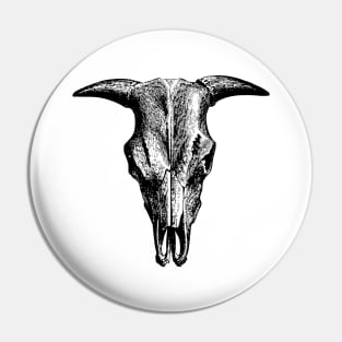 Vintage Animal Skull | Bull Skull | Steer Skull | Cow Skull | Sheep Skull | Horned Skull | Pin