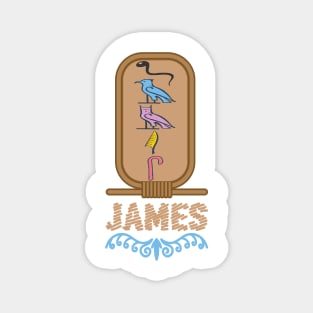 JAMES-American names in hieroglyphic letters-James, name in a Pharaonic Khartouch-Hieroglyphic pharaonic names Magnet