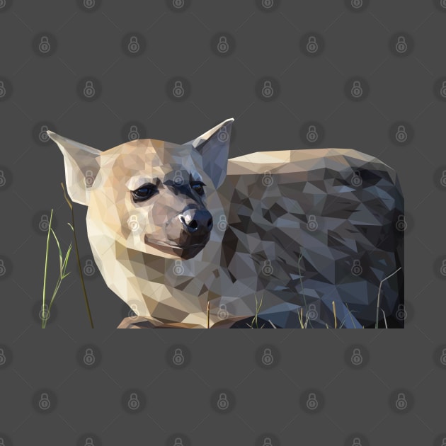 Low Poly Hyena lying down by ErinFCampbell