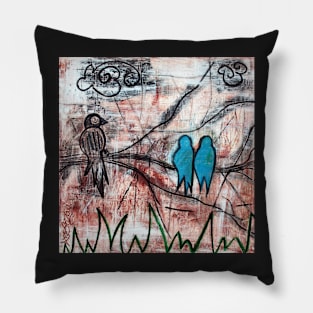 Birds In The Bush Pillow