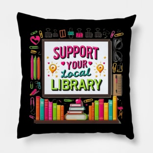 Support your local Library Pillow