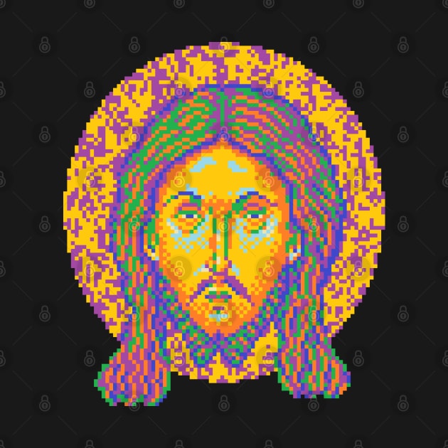 Icon of Christ 16bit - Pixel Art MS Paint Windows 7 by CyberRex